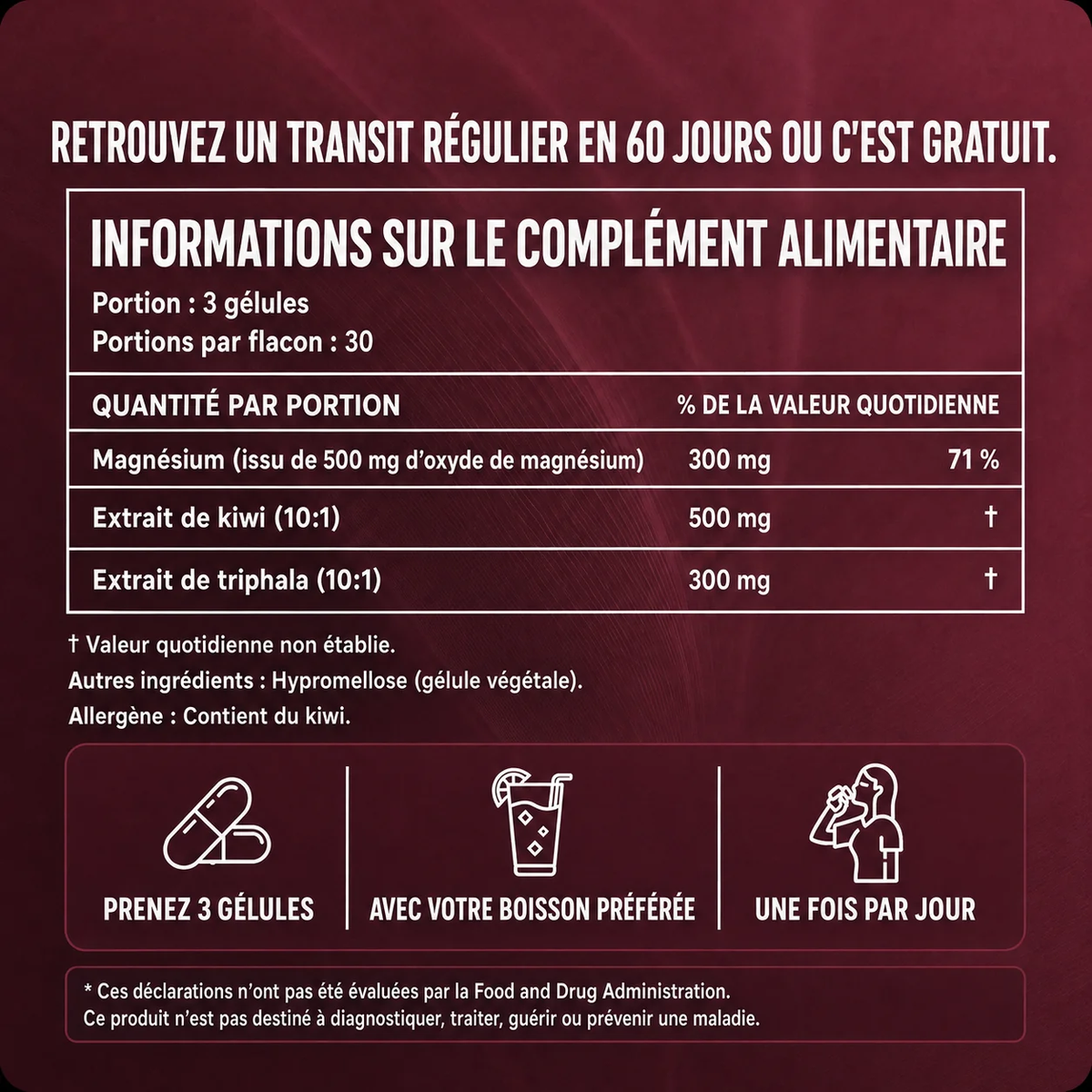 Réinitialisation de la régularité